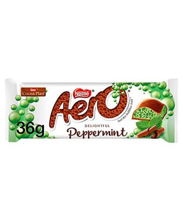Hawthorn Health Direct Nestles Aero Bubbly Bar Peppermint Chocolate 36g x24- UK Chocolate Candy.