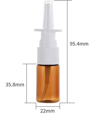 QUUPY 6PCS 10ml Empty Amber Glass Nasal Spray Bottles - Refillable Makeup & Travel Container Jars - Buy Online on GoSupps.com