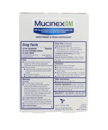 Mucinex DM 12-Hour Expectorant & Cough Suppressant Tablets - 20 Count | Fast Relief Shipping Worldwide - Buy Online on GoSupps.com