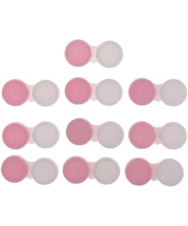 Sharplace Travel Lens Case Box - 10 Set Pink Non-Transparent Holder for Contact Lenses - Ideal for Travel & Storage - Buy Online on GoSupps.com