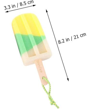 MILISTEN Ice Cream Shaped Bath Sponge Pouf Shower Set - 6Pcs with Short Handle | Unisex Bathroom Supply - Buy Online on GoSupps.com