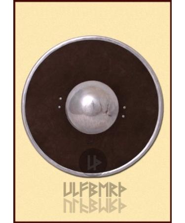 Ulfberth Buckler with leather cover approx. 380cm 2mm steel suitable for show combat - Middle Ages