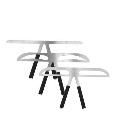 Angoily Eyebrow Assistant Grooming Stencil Molds Eyebrow Drawing Tool Set Stainless Steel Eyebrow Card Miss medium As Shown