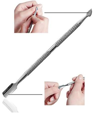 4 Pcs/Set Steel Double-Ended Cuticle Pusher Dead Skin Remover Manicure Cleaner Care Nails Art Tool Manicure Set - Buy Online on GoSupps.com