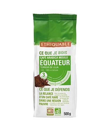 G n rique ETHIQUABLE - Organic Ground Coffee from Ecuador 500g - Prodigious aroma and full-bodied flavor - Dietary and nutritional savory grocery item. - Pack of 3