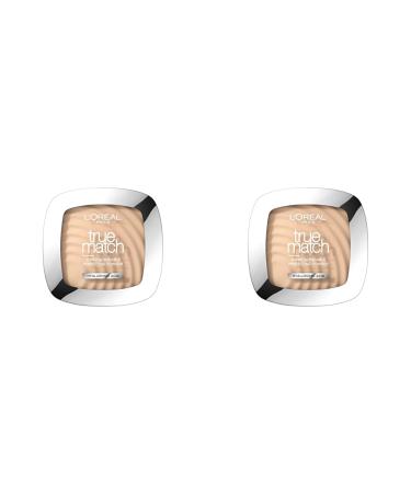 L'Or al Paris Powder Foundation Super-Blendable With Hyaluronic Acid Light Texture for a Flawless Finish True Match Perfecting Powder C1 (Pack of 2) 1C - Rose Ivory 9 g (Pack of 2)