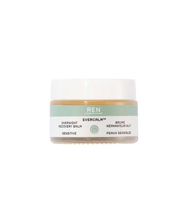 REN Clean Skincare Nighttime Facial Moisturizer - Evercalm Overnight Recovery Balm for Face and Body Provides Skin Barrier Protection to Repair Rosacea  Redness and Irritation for Sensitive Skin 1 Fl Oz (Pack of 1)