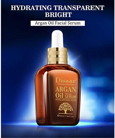 Buy 100% Organic Cold-Pressed Moroccan Argan Oil Serum Hyaluronic Acid for Face & Hair | NEW! - Buy Online on GoSupps.com