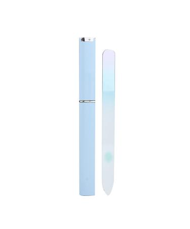 Glass Nail Polisher Decorative Nail File with Moderate Thickness Pedicure Manicure Shaping File for Nail Sanding Polishing(Blue Box)
