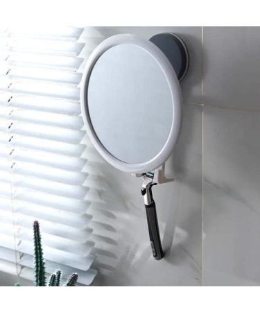 Shower Mirror  Shaving Mirror with a Razor Holder for Shower and Powerful Suction Cup - Shatterproof Shower Mirror fogless for Shaving  fogless Mirror for Shower and Tweezers (Round Mirror)
