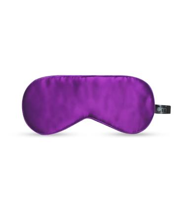 FOM (Friends of Meditation) 100% Mulberry Silk Super Smooth Sleep Mask and Blind Fold (Purple)