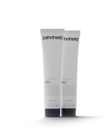 Zahnheld toothpaste B12 (2x 75ml tube) toothpaste with turmeric coconut oil and vitamin B12 vegan fluoride -free natural cosmetics 75 ml (2 pack)