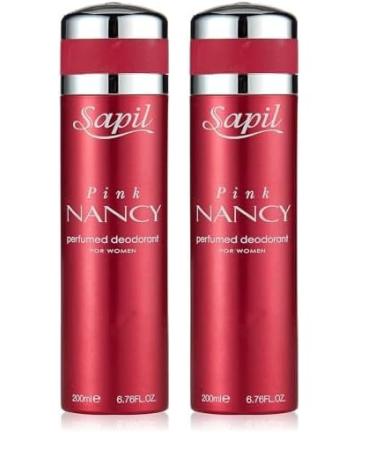 Sapil Nancy Pink - Deodorant Spray for Women - Scented Deodorant for Long-Lasting Odor Protection - Floral Fruity and Musky Deodorant Spray - Keeps You Fresh and Odor Free All Day - 6.76 oz Pack of 2