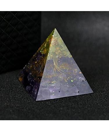 Orgonite Tree of Life Peridot Pyramid Healing Crystals for Protection Meditation Yoga tesyyke - Buy Online on GoSupps.com