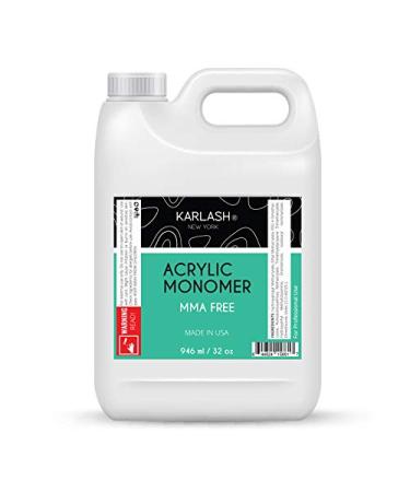 Karlash Professional Acrylic Liquid 32 oz Monomer MMA FREE for Doing Acrylic Nails, MMA free Ultra Shine and Strong Nail 32 Fl Oz (Pack of 1)