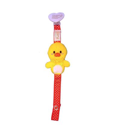 Zigozago - Pacifier chain made of fabric with a plush chick