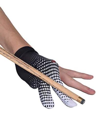 3-Finger Billiard Glove for Men & Women | Pool Cue Glove - Right/Left Hand | Snooker Pool Table Accessory - White - Buy Online on GoSupps.com