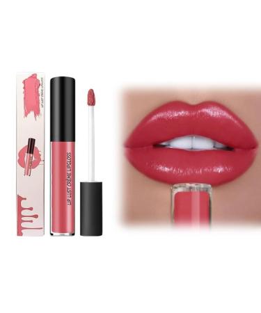 CASIOUE 12-color cream lip gloss improved long-lasting water-resistant lipstick creamy and moisturizing lip gloss hydrating lipstick with natural gelatin dye (1# 1