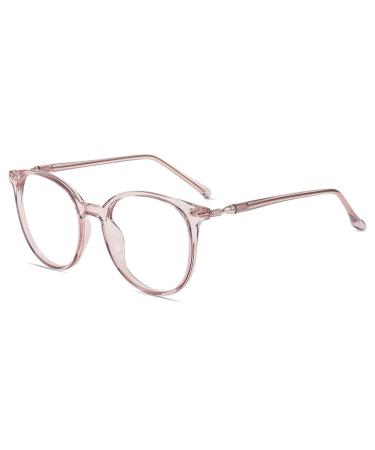 Firmoo Blue Light Blocking Glasses for Women Men Anti Glare Eyestrain Computer Gaming Glasses Anti Bluelight Blue Blocker Non Prescription Eyeglasses Rosa 1.25 x