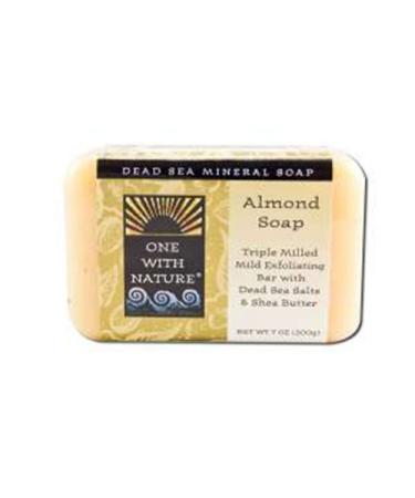 One With Nature Almond Dead Sea Mineral Soap, 7 Ounce Bar