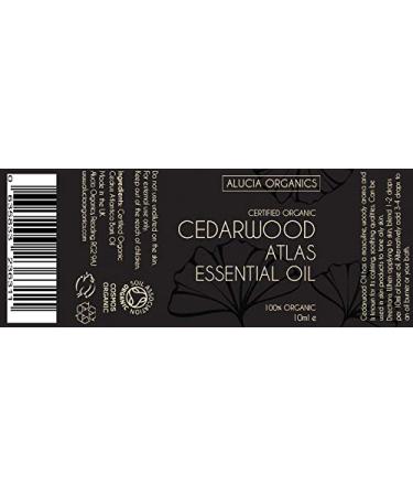 Alucia Organics Certified Organic Cedarwood Atlas Essential Oil 10ml - Pure & Natural Essential Oil for Aromatherapy & Skincare - Buy Online on GoSupps.com