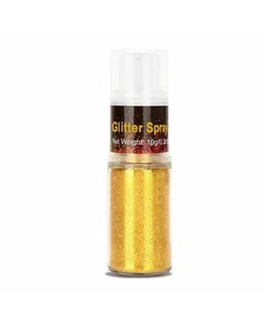 Go Ho Hair and Body Glitter Spray Festival Glitter Dry Powder Makeup for Clothes Gold Glitter Spray Loose Sparkle Powder Holographic Ultra Fine Glitter Resin Glitter for Crafts 10g Gold 10g/0.35oz