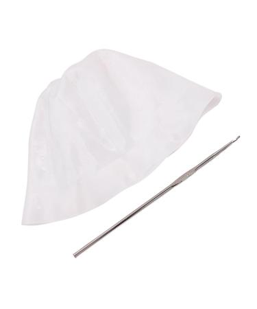TEHAUX Bonnet de Teinture en Silicone R utilisable avec Aiguilles Bonnet de Coiffure pour Salon Outil de Coloration Capillaire Pratique pour M ches Accessoires de Coiffure