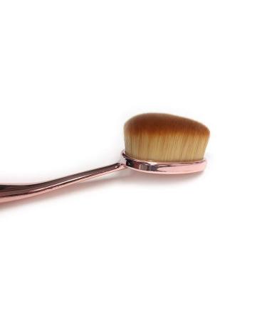 iBeauty Make Up Contour Brush FaceWand Mermaid Oval Soft Rose Gold- FB1011 (Powder) Cruelty Free - Vegan Friendly