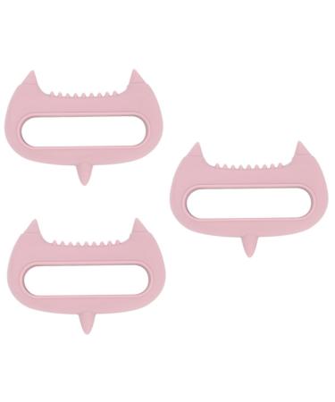 Frcolor 3st acupuncture massage device Hand massager silicone massage device for the head scalp massager made of silicone massage devices made of silicone handy tools brush gravel gel pink