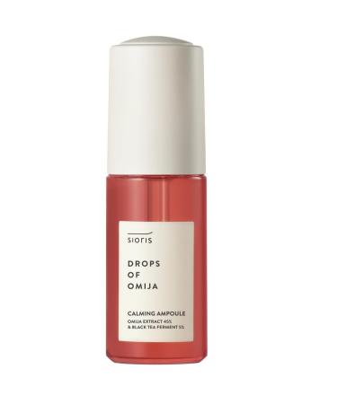 sioris Drops of Omija Calming Ampoule 45% organic Omija & 5% kombucha calming & Soothing Redness intense rejuvenating controls sebum with mild acid