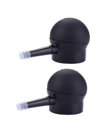 Healeved 2 Pcs Silicone Nozzle Hair Building Fibers Applicator Spray Applicator Pump Nozzle 8.4x5.3cmx2pcs Blackx2pcs