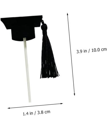 VINTORKY 12pcs Graduation Season Card 2023 Gradcupcake Topper Cupcake 2022 Topper Happy Graduation Diploma Mini Top Hat Graduation Caps Cake Topper Chinstrap Finished Product Paper Student Black 10X3.8X3.8CM - Buy Online on GoSupps.com