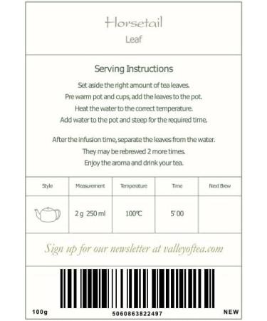 Horsetail Organic Herbal Leaf Tea 100g - Ancient Greek Remedy Equisetum Grass - Snakegrass Puzzlegrass - Buy Online on GoSupps.com