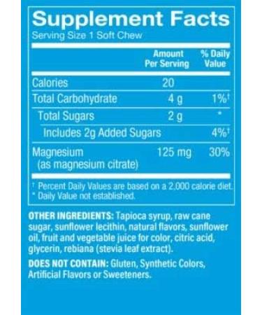 Berries & Cream Magnesium Soft Chews - Energy & Muscle Support (60 Count) - Buy Online on GoSupps.com