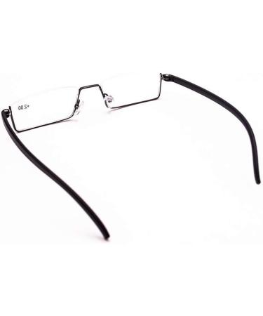 Kokobin Ultra-Light TR90 Reading Glasses - Stylish Half-Frame & Metal Design +2.75 Diopters - Unisex with Case - Buy Online on GoSupps.com