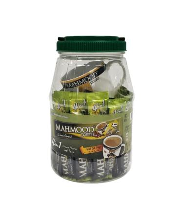 Mahmood Coffee 4 in 1 with cardamom flavour 36 Bags x 18g with Gift Mug in Plastic Jar