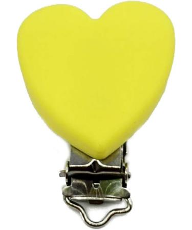 GLASSNOBLE Pacifier Clip | BPA Free Silicone Heart Chain Holder | Teether & Nursing Clips in Pink Rose - Safe for Babies - Buy Online on GoSupps.com