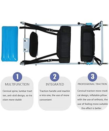 SIBEG Back Lumbar Traction Device for Bed Portable Cervical Spine Lumbar Traction Bed Home Use Cervical Spine Extension Stretcher Device Improve Spine Posture Corrector. - Buy Online on GoSupps.com