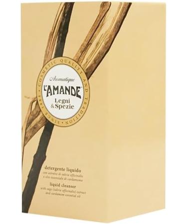  L'Amande ALMOND - Liquid hand and body soap moisturizing and softening cleansing gel with sage cardamom and cedar purifying hand and body soap woody and spicy aroma 300 ml made in - Buy Online on GoSupps.com