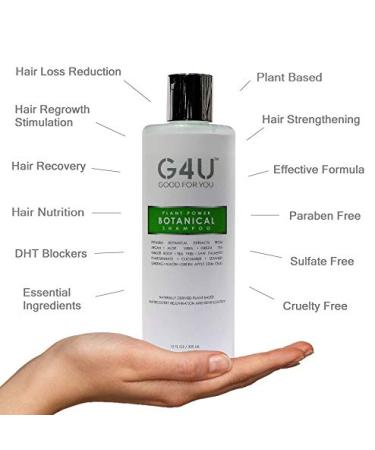 Buy G4U Botanical Shampoo for Hair Loss & Growth - Sulfate Free Natural Formula for All Hair Types - 12 oz - Buy Online on GoSupps.com