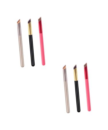 Set of 6 make-up eyebrow brush pink suit brush for make-up eyebrow brush eyeshadow blending brush eye make-up brush blending eyeliner brush eyebrow brush 3D