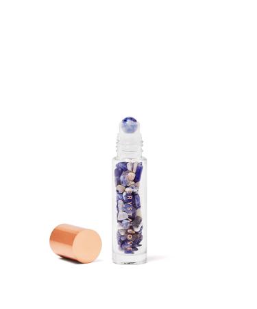 CRYSTALLOVE Crystallove 10ml Oil Bottle Sodalite Roll-on Bottle for Oils Perfumes Cosmetics Massage Glass Bottles for Essential Oils Refillable Glass Roller