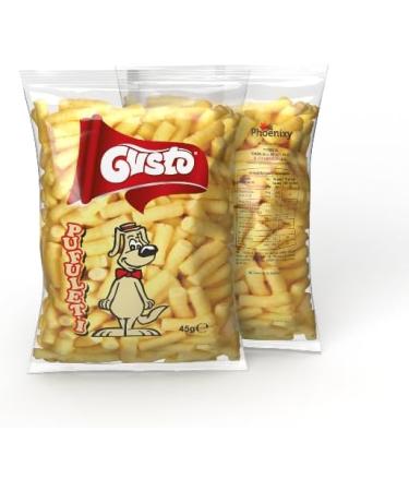 Gusto Pufuleti 45g Salty Plain Corn Puffs Romanian Corn Snack Delicious Salted Corn Flips (Gusto Pufuleti 45g 10 Pack) Gusto Pufuleti 45g 45.00 g (Pack of 10) - Buy Online on GoSupps.com