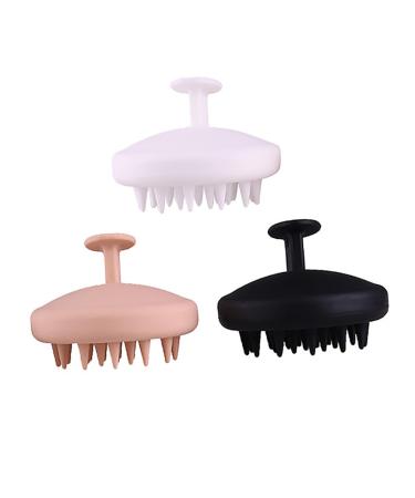 Tovinanna 3 pieces silicone massage comb shampoo brush hair scalee brush silicone hair brush hair cleaning brush hair washing comb headwear head cleaning massage scalp