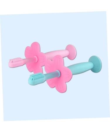 Tovinanna Pink Silicone Toothbrush for Kids - 1 Pack Baby Training Toothbrush for Oral Care & Clean Sound - Buy Online on GoSupps.com