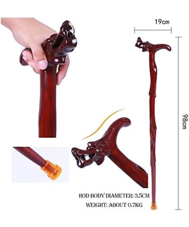 Wooden Cane Solid Walking Stick Wooden Cane Rosewood Faucet Crutches Old People Sticks Walking Sticks Walkers Gifts for Elderly Seniors - Buy Online on GoSupps.com