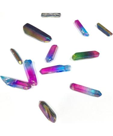 Natural Polished raw Crystals Stones Aura Quartz Wand Points Specimen for Decoration - (Color: About 3-5cm Size: 10 pcs) - Buy Online on GoSupps.com