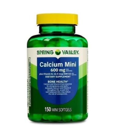 Elesb o 22 Calcium Plus Vitamin D3 150 Mini Softgels | Calcium Supplement | softgels | Calcium 600 mg with Vitamin d3 | Calcium Carbonate 600 mg 150 Mini Softgels Sticker