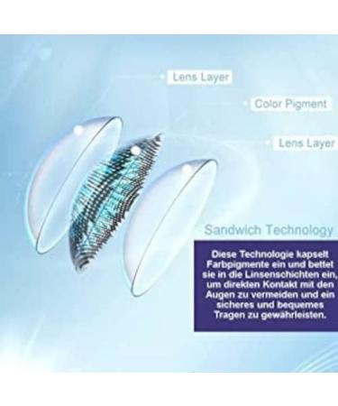Buy Charmiga Azur Blue Colored Contact Lenses - 0.0 Diopters Soft Hydrogel Annual Wear 2 Lens Pack with Containers - Perfect for a Natural Eye Color Look - Buy Online on GoSupps.com