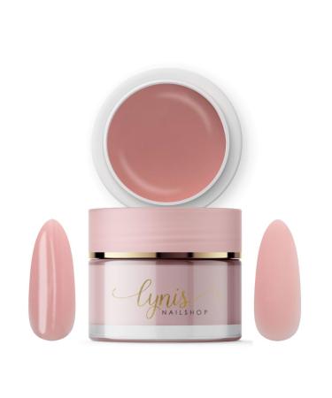 Lynis Nailshop Lynis-Nailshop.de - Natural Fiberglass Builder Gel - 15 ml - For Nail Sculptures - Medium Camouflage Gel - Pinchable for UV and LED Curing - HEMA Free